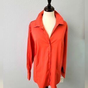 Lane Bryant Terracotta Pumpkin Shirt NWT